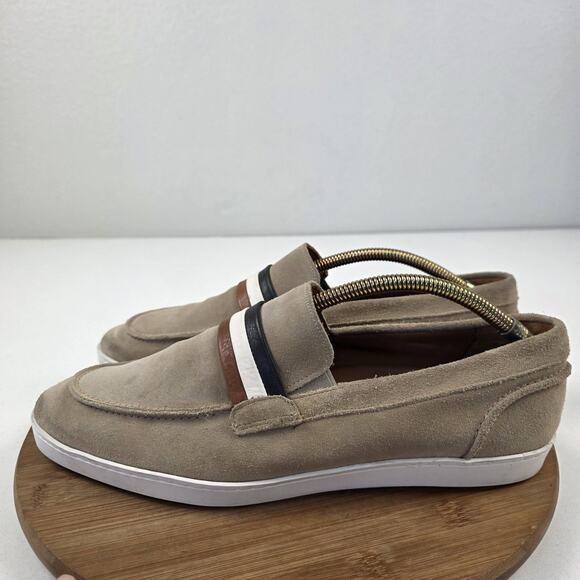 Allen Edmonds Shoes Mens Size 10.5 E Tan Suede Randolph Loafers Slip On Stripe - Picture 5 of 16